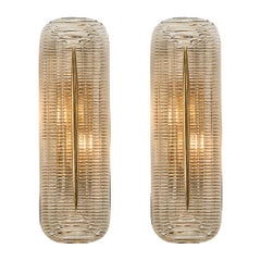 Brass and Murano Glass Sconces, Mid-Century Modern, Italy, New Design