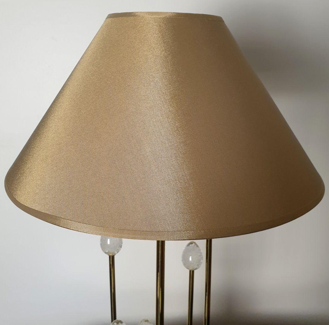 Brass and Murano glass table lamps, Italy - a pair For Sale 5