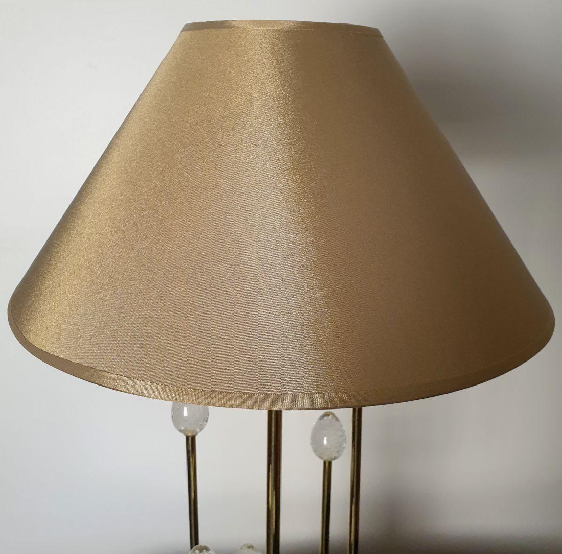 Brass and Murano glass table lamps, Italy - a pair For Sale 6