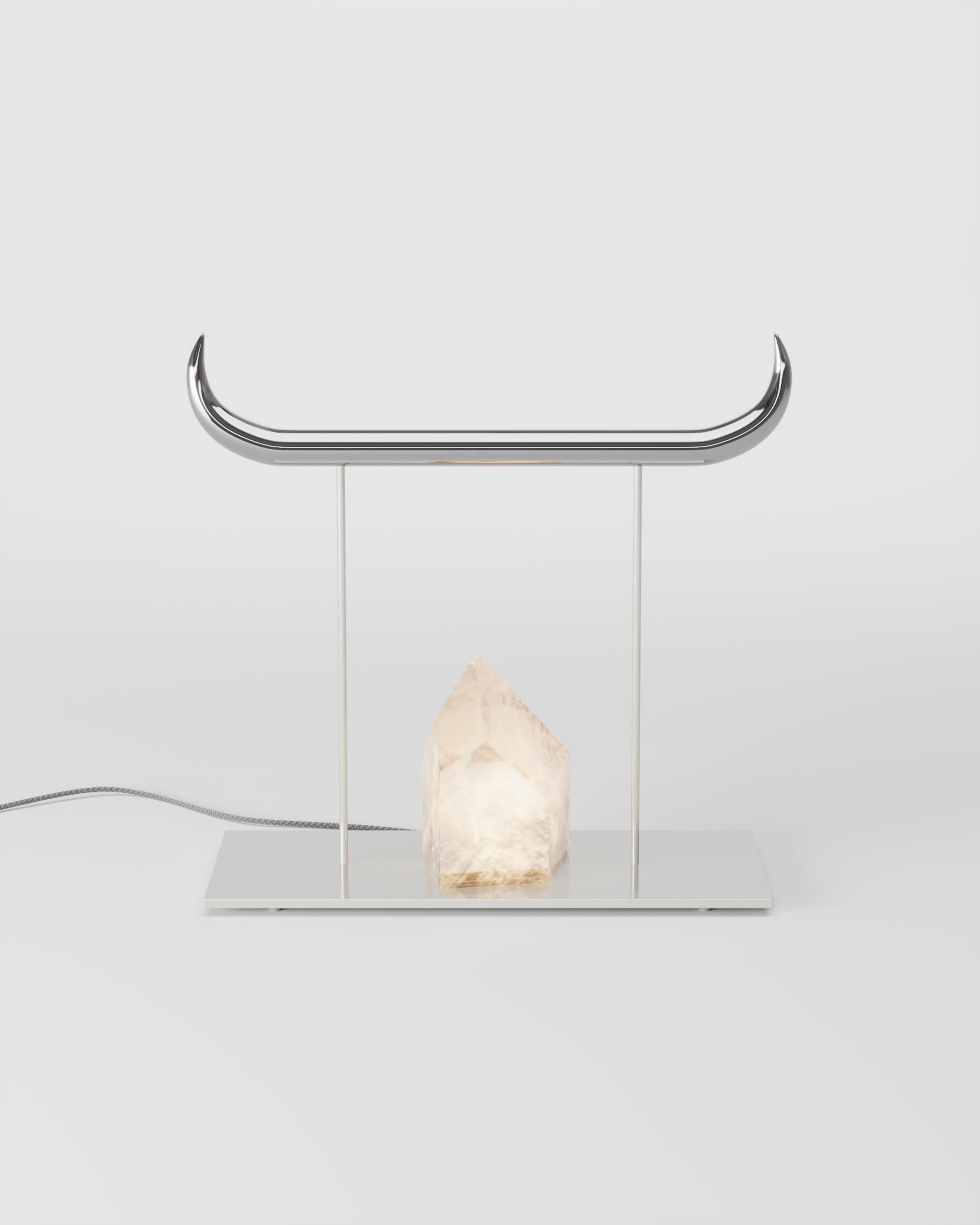 Post-Modern Brass and Nickel Minotauro Table Lamp by Studio Orth For Sale