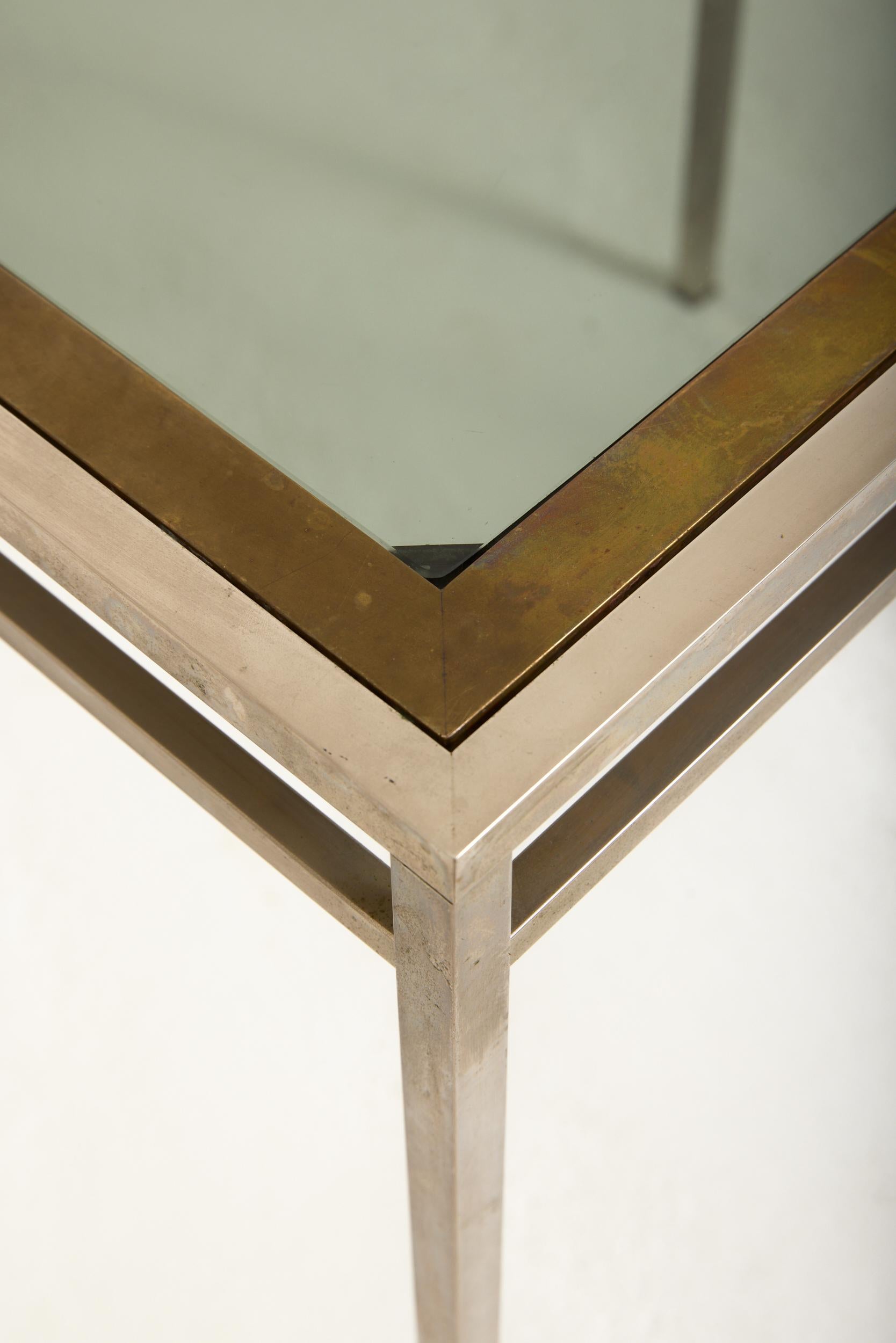 Table d'appoint en laiton et nickel Bon état - En vente à London, GB