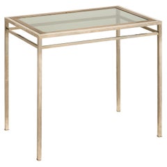 Mesa auxiliar de latón y níquel