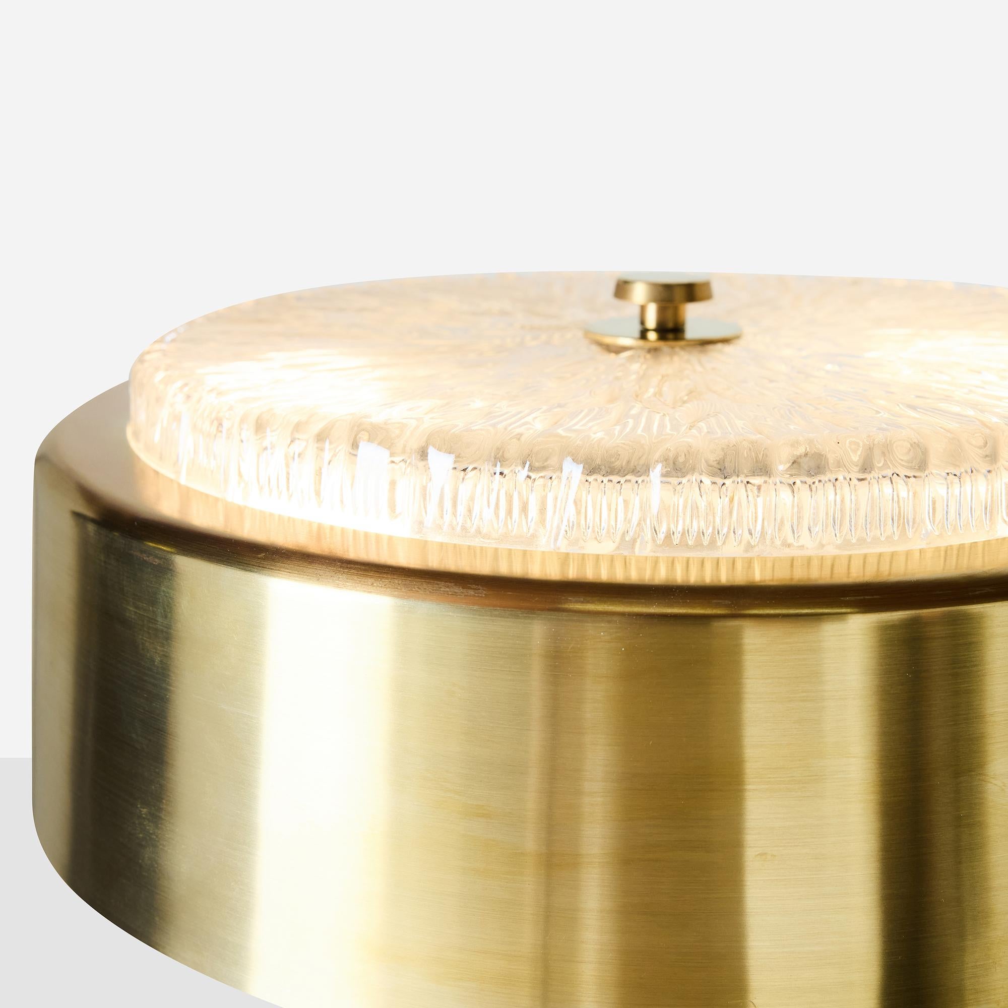 Brass and Oak Table Lamp Attributed to Bergboms For Sale 6