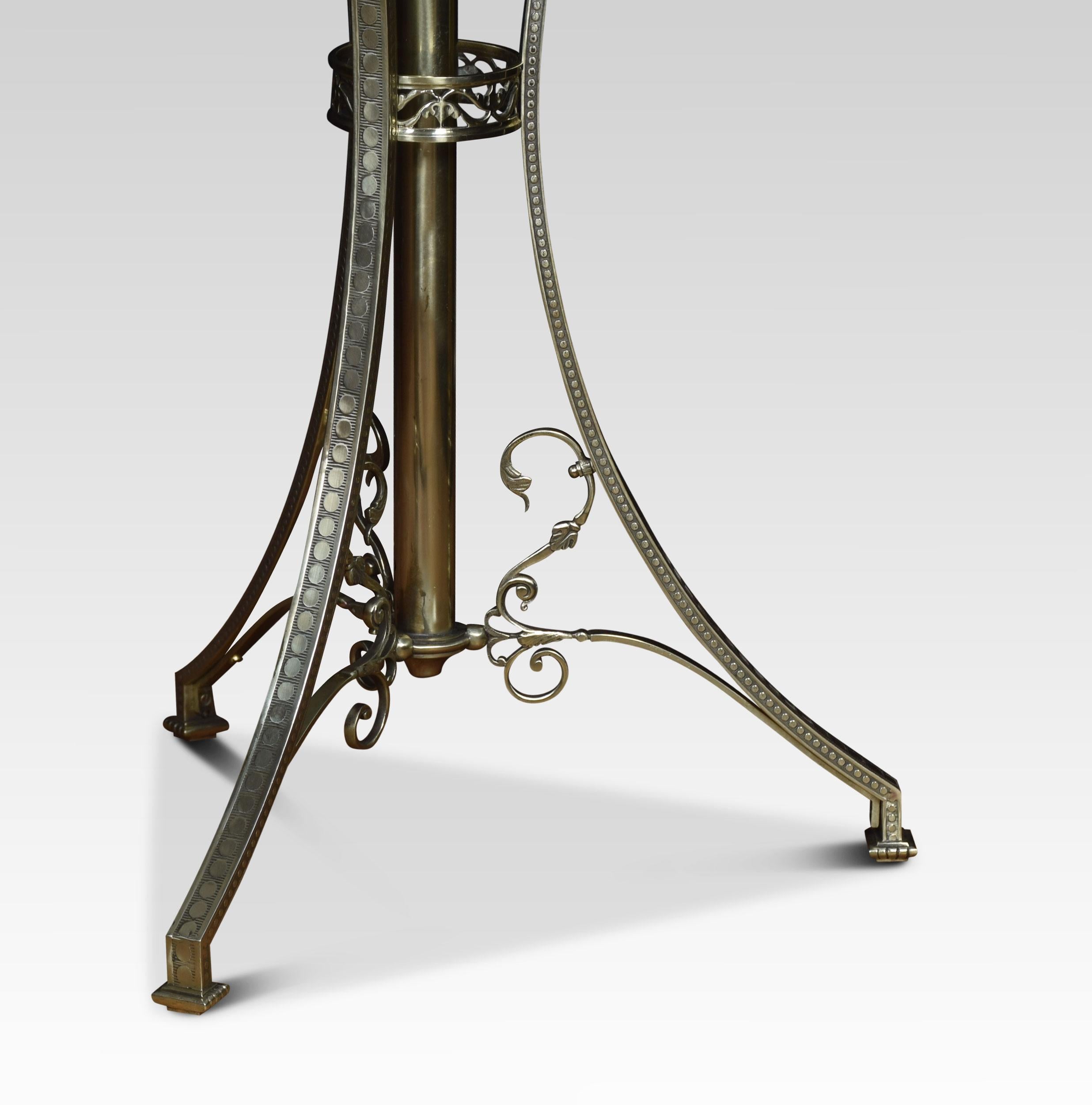 Britannico Lampada standard regolabile in ottone e onice in vendita