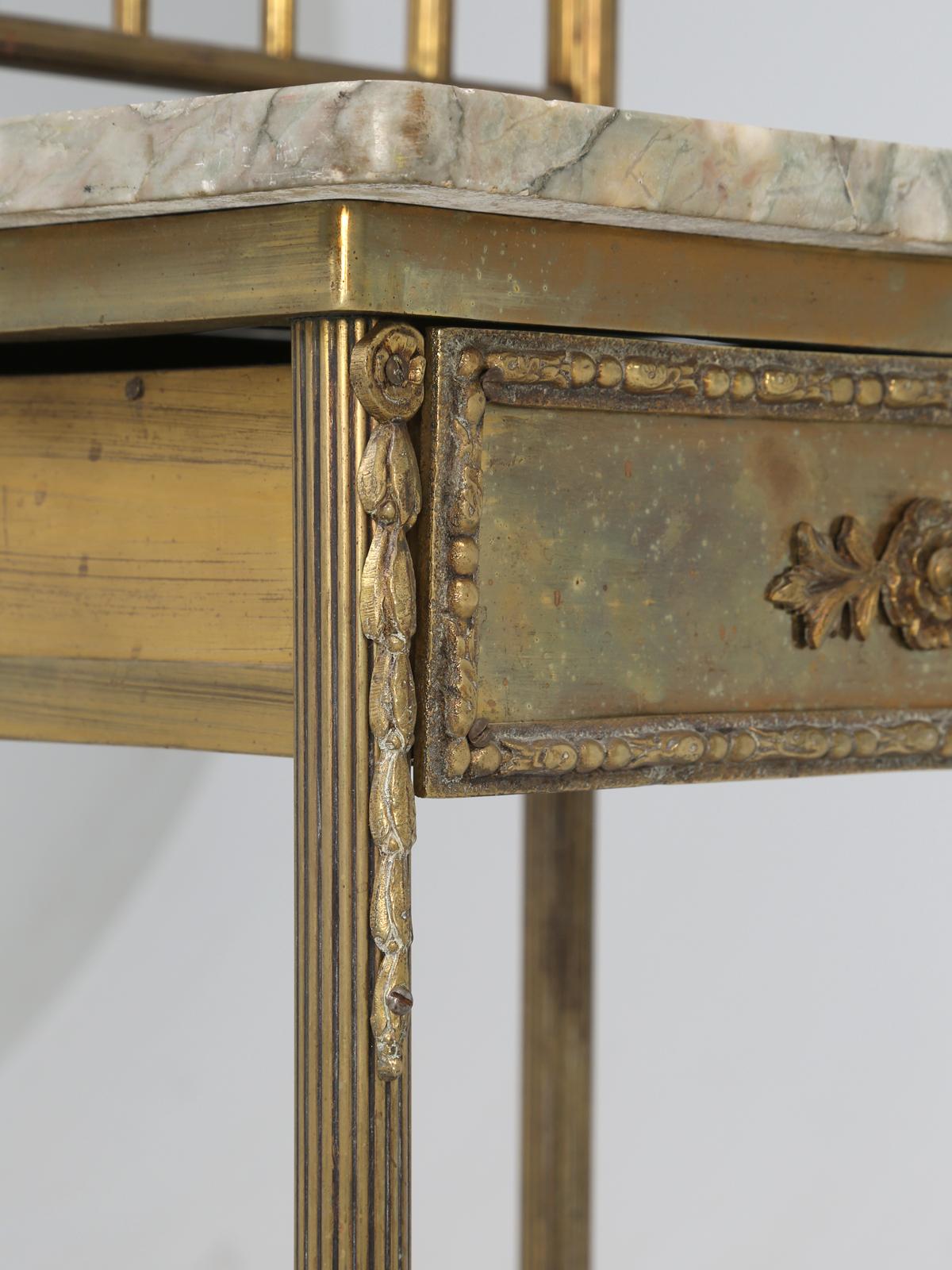 Brass and Onyx Nightstand 11