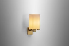 Brass and Opal Wall Light by Atelier Jean Perzel, France Early 20th century
