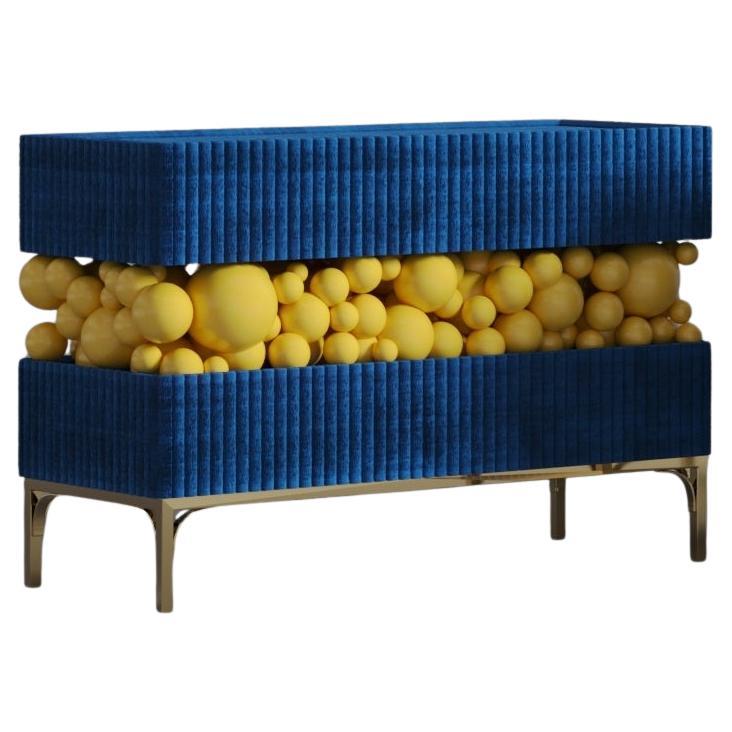 Brass And Paint Bubbles Decorative Sideboard by PANOPTIKUM COLLECTIONS