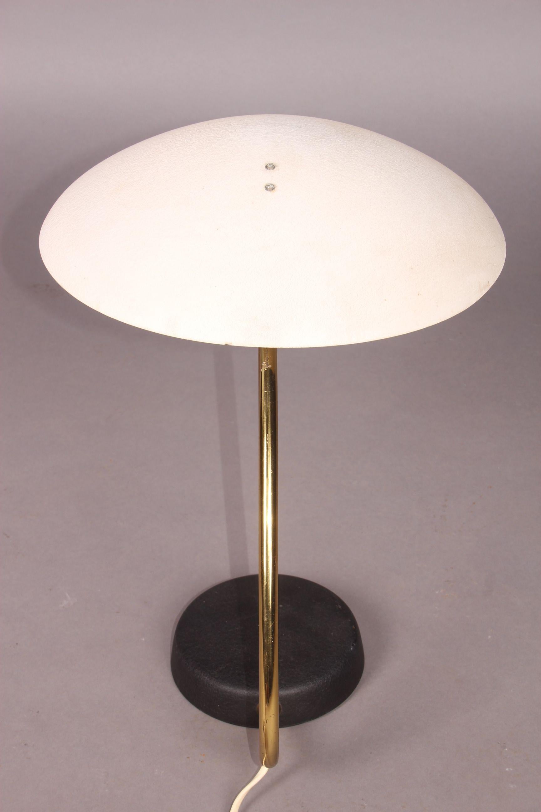 Brass and Painted Metal Table Lamp 1