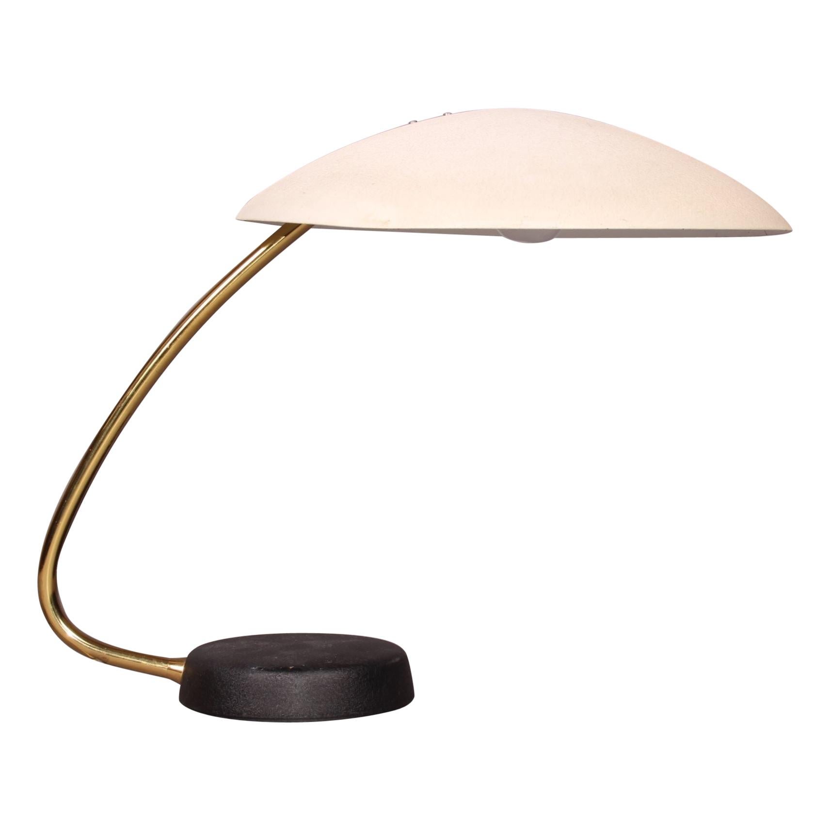 Brass and Painted Metal Table Lamp