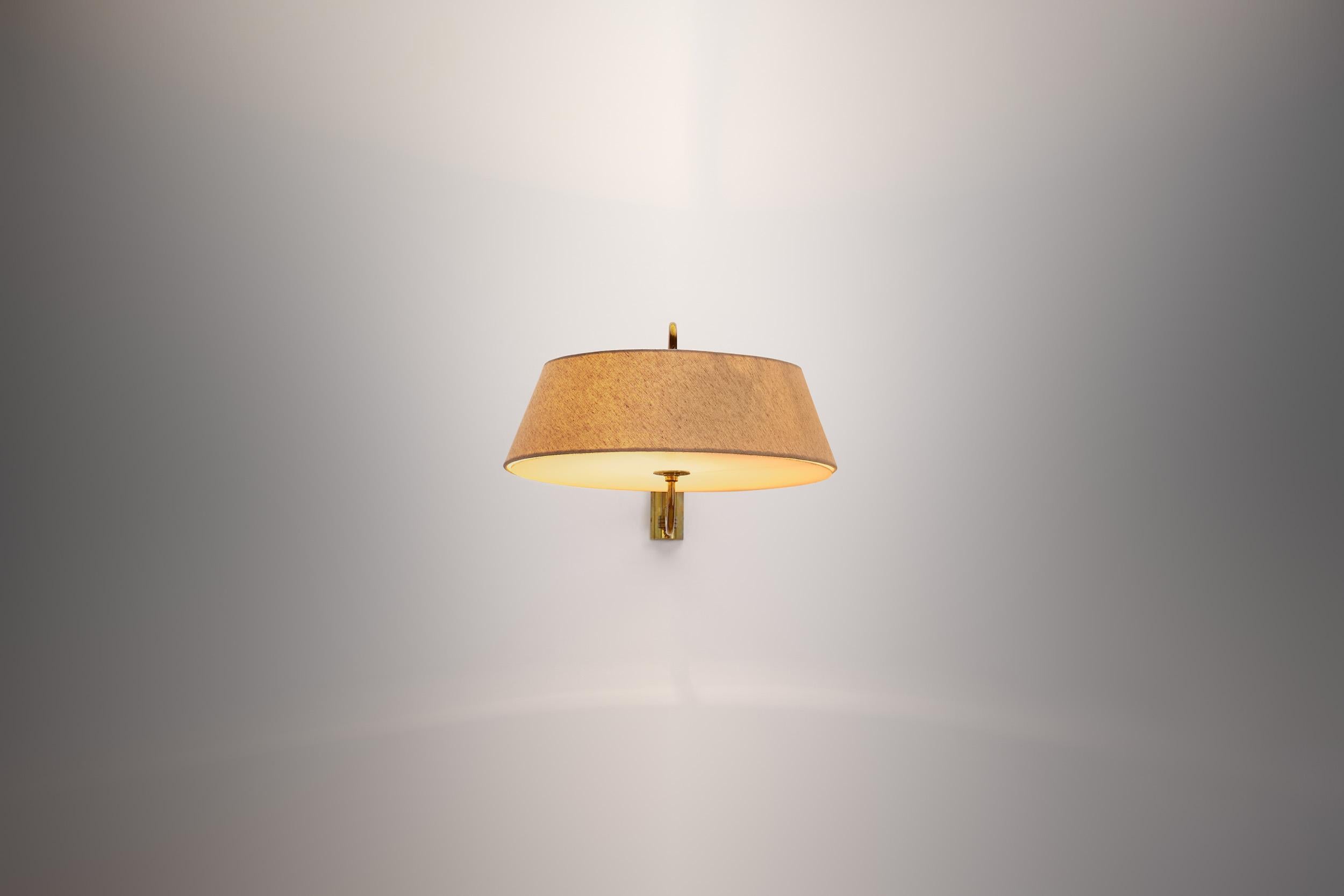 Mid-20th Century Brass and Perspex Wall Lamp, France ca 1950s