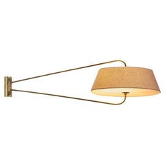 Vintage Brass and Perspex Wall Lamp, France ca 1950s