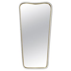 1950s Mirror, Perforated Frame and Brass
