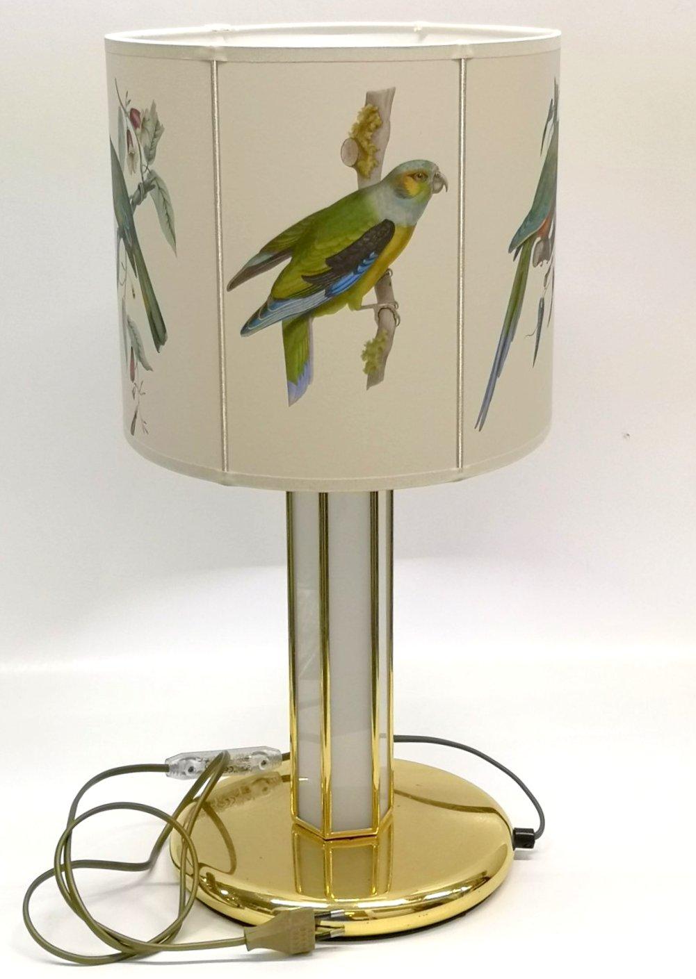 Brass and Plexiglass Table Lamp, Hollywood Regency Style, '50093' In Good Condition In Budapest, HU