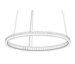 Sculpture lumineuse en laiton et cristal de quartz Prometheus I 900 de Christopher Boots