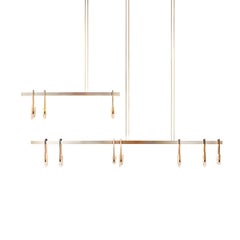 Brass and Quartz Crystal Pendant Light, Abacus 1800 by Christopher Boots