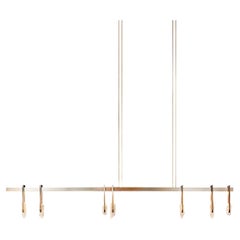 Brass and Quartz Crystal Pendant Light, Abacus 1800 by Christopher Boots