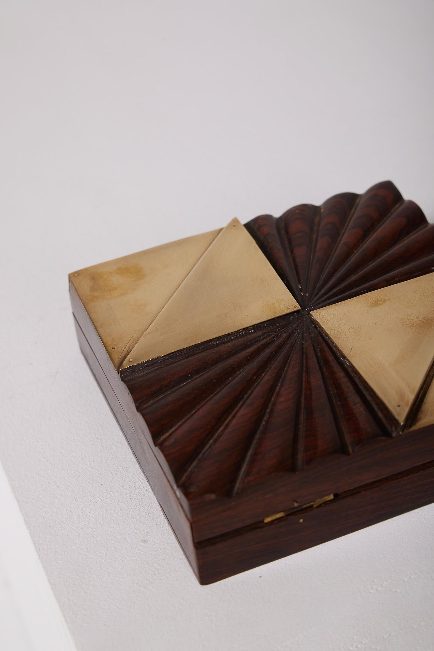 Brass and rosewood box 2