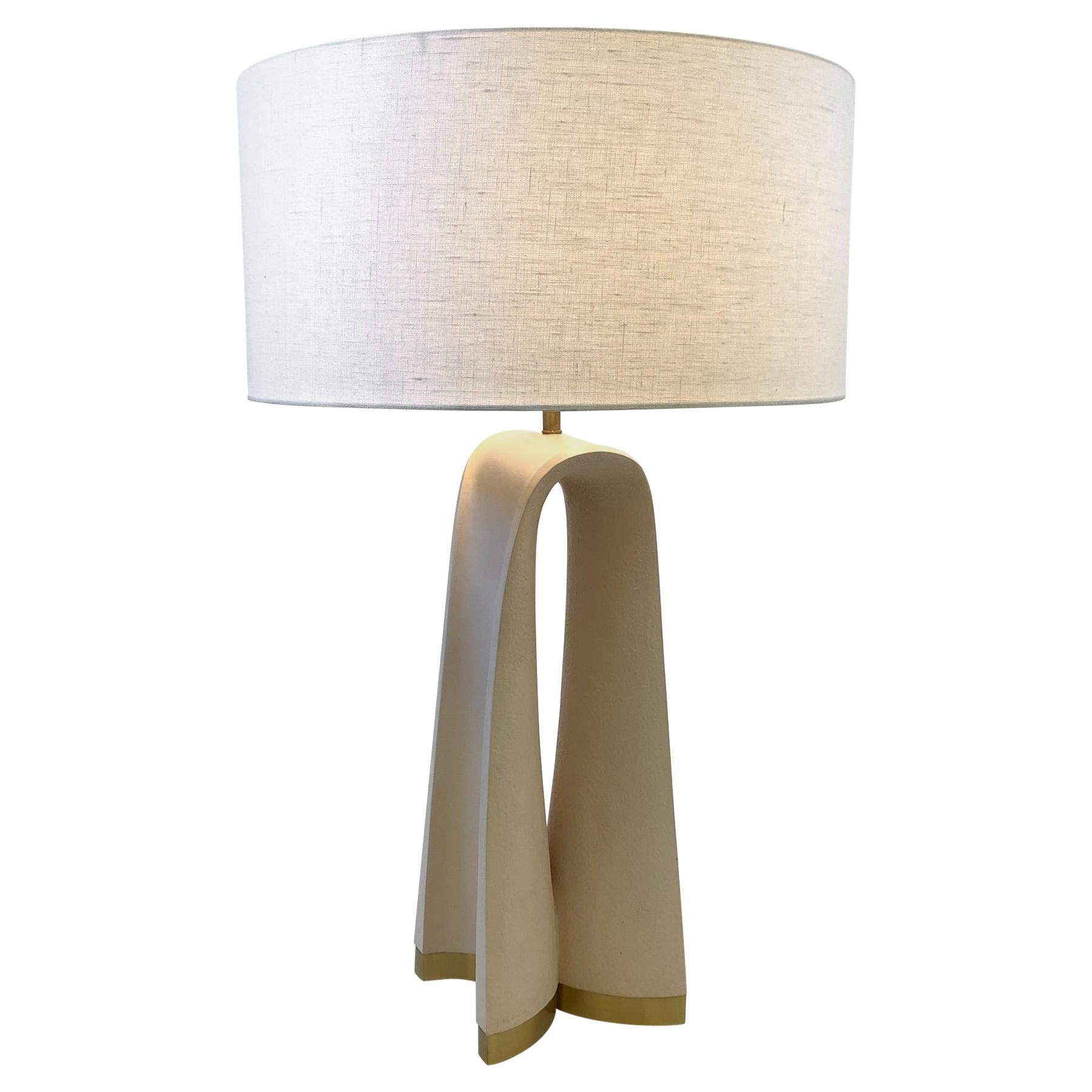 Brass and Sculpted Plaster Table Lamp by Boyd Lighting