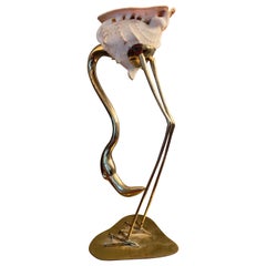 Brass and Shell Flamingo by Gabriella Binazzi Florence