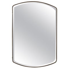 Brass and Silvered Glass Mirror, Italy, 1950s