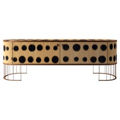 Buffet Bugs en laiton et bois massif par PANOPTIKUM COLLECTIONS