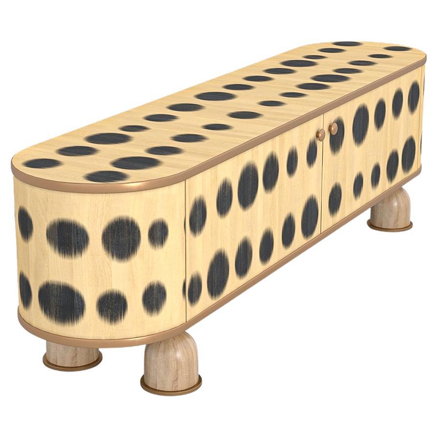 Brass And Solid Wood Bugs Sideboard by PANOPTIKUM COLLECTIONS
