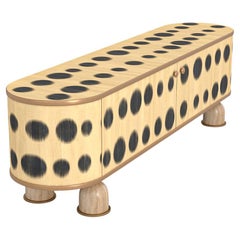 Brass And Solid Wood Bugs Sideboard by PANOPTIKUM COLLECTIONS