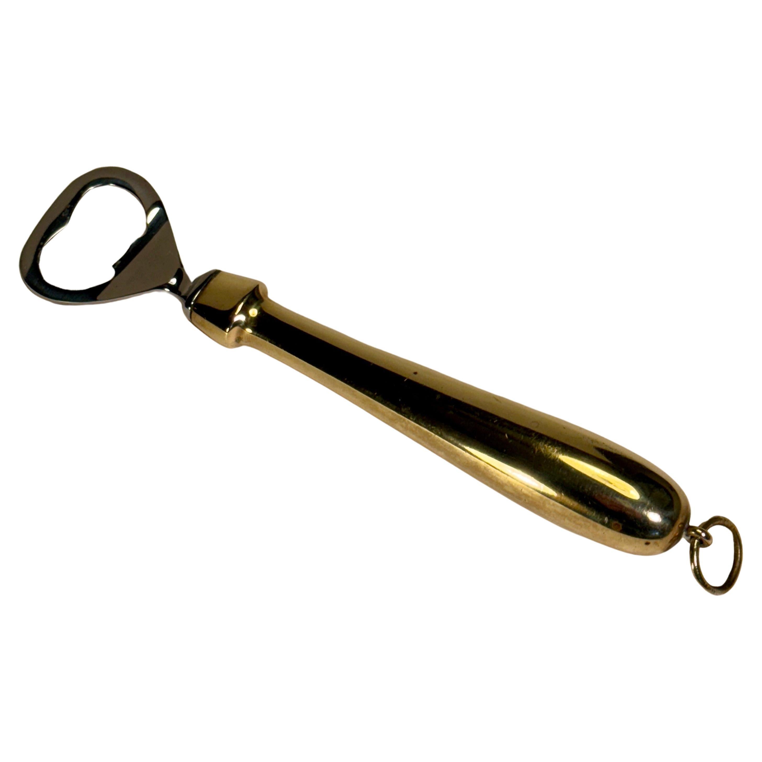 Hand-Crafted Brass and Stainless Steel Bottle Opener by Henning Koppel for George Jensen  For Sale