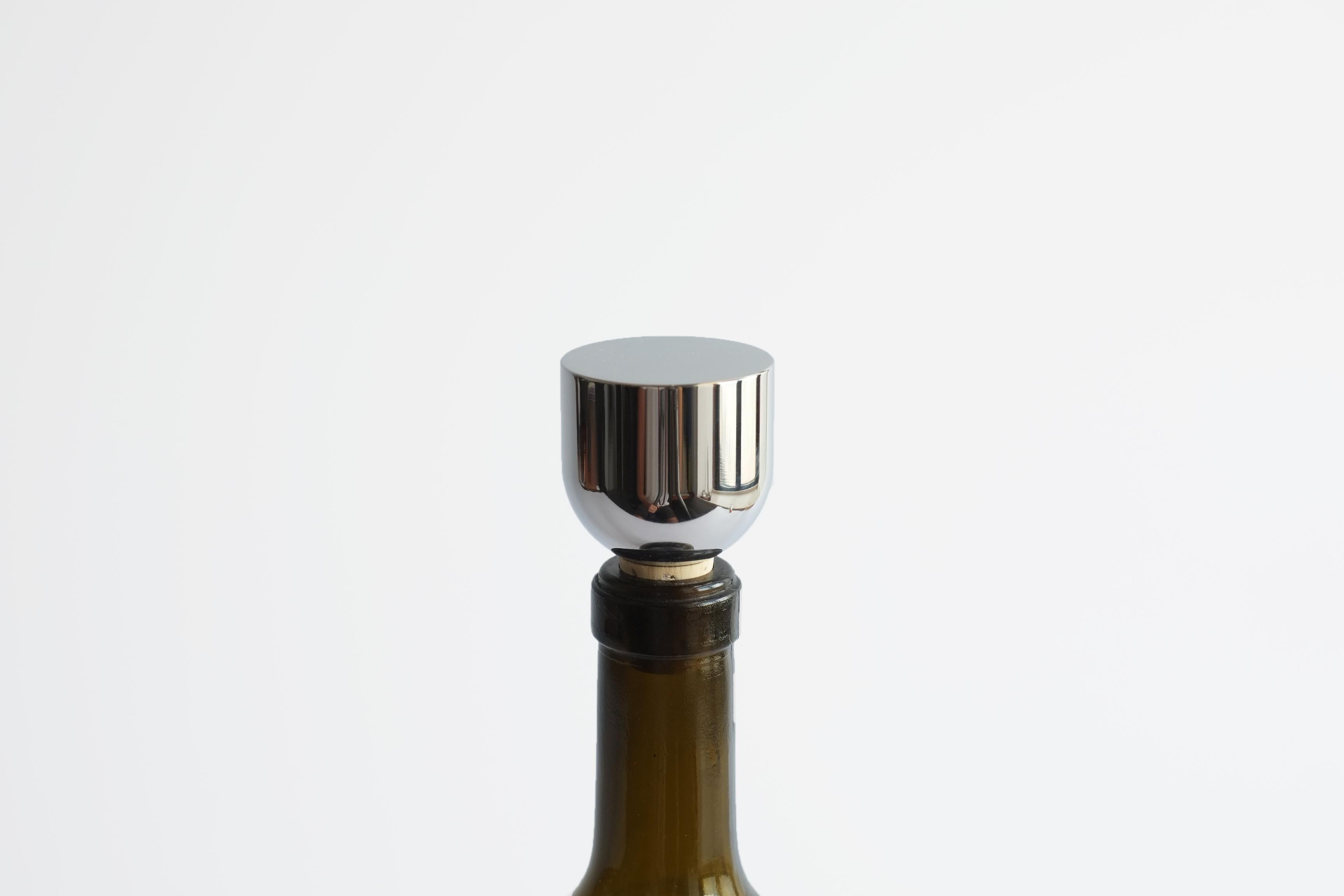 Contemporary Brass and Steel Mass Wine Stoppers by Fort Standard, in Stock 2