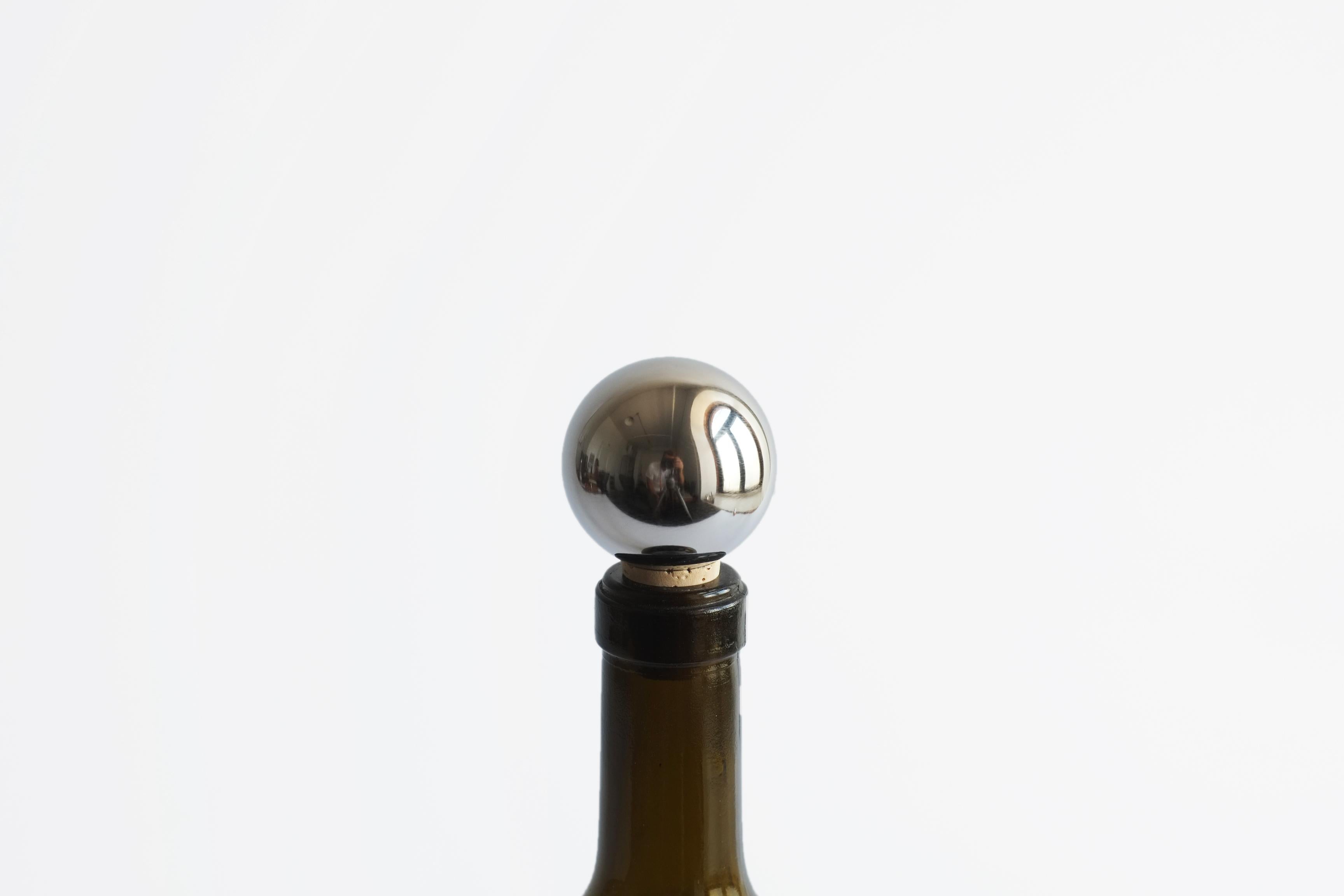 Contemporary Brass and Steel Mass Wine Stoppers by Fort Standard, in Stock 5