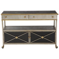 Vintage Brass and Steel Console