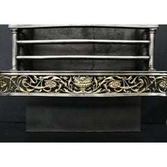 Brass and Steel Firegrate in The Georgian Style, 19th Century