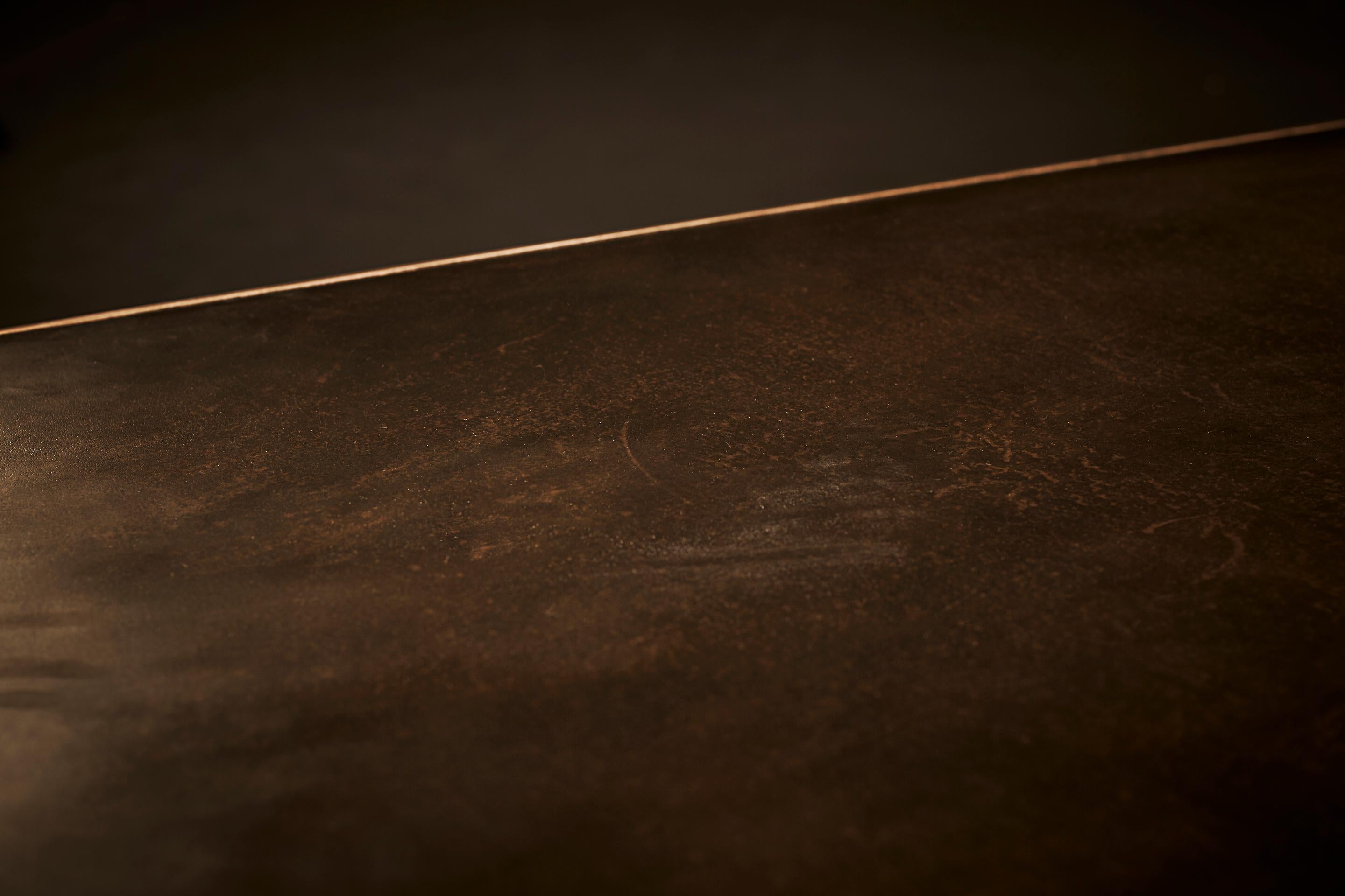 Brass and Steel Handcrafted Coffee Table and Signed by Novocastrian In New Condition In Geneve, CH