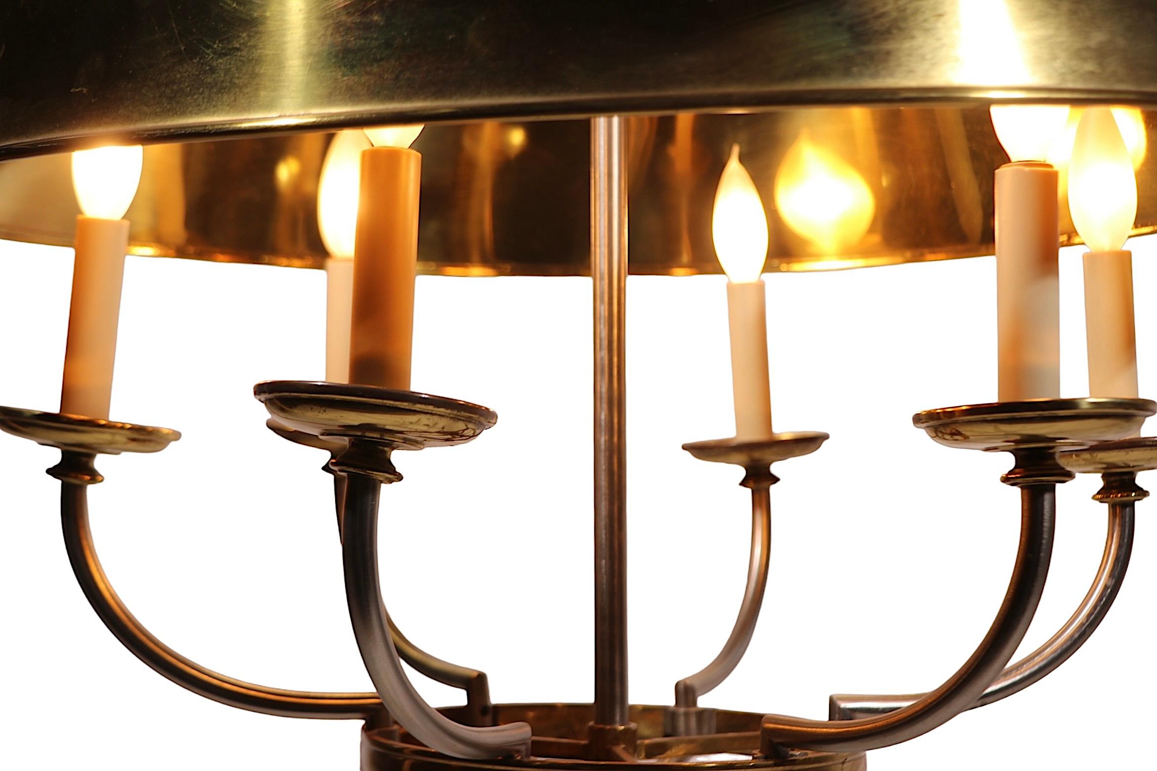 20th Century Brass and Steel Hollywood Regency Bouillette  Style Chandelier att. to Chapman