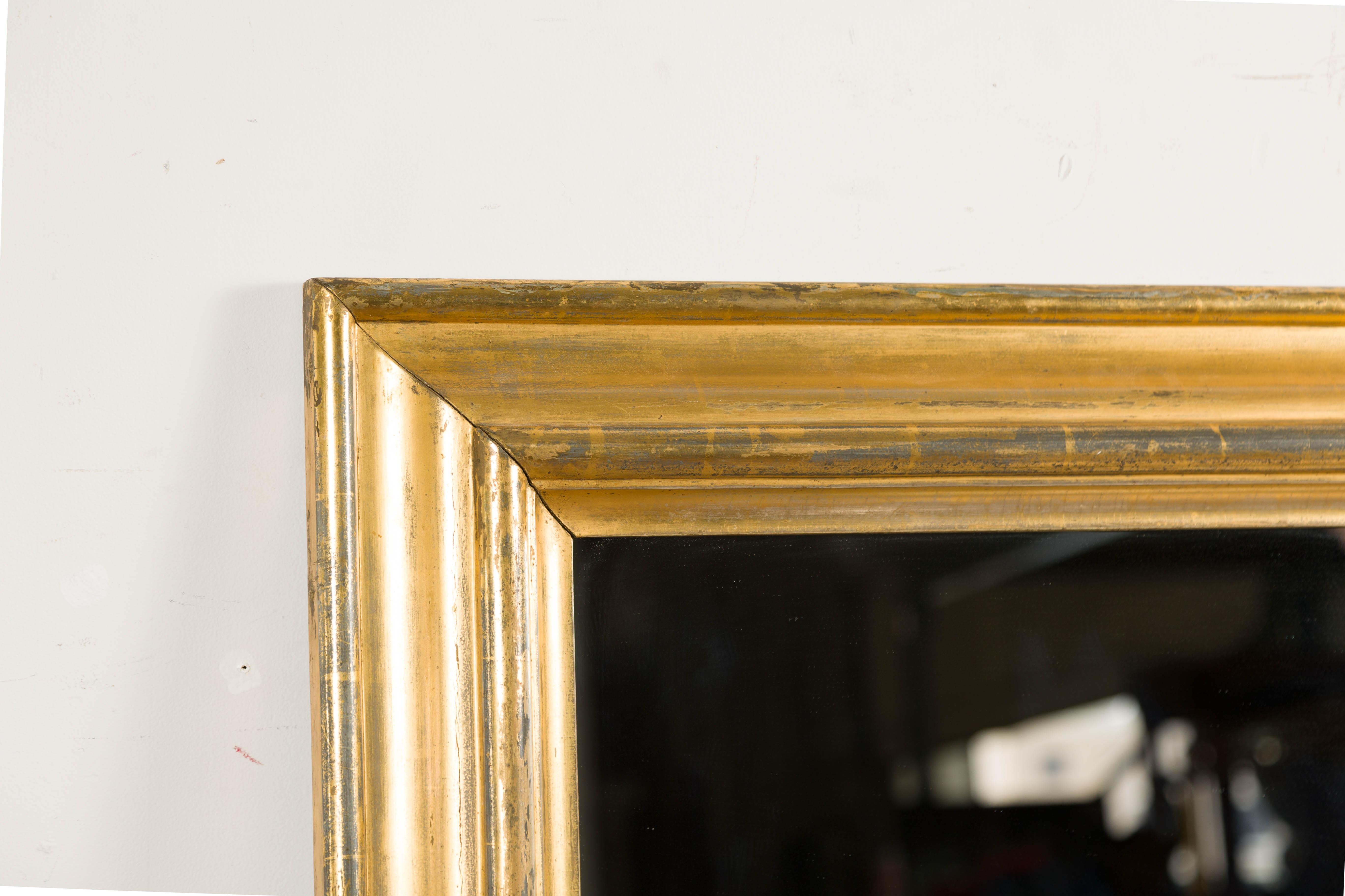 Brass and Steel Midcentury Italian Rectangular Mirror 7