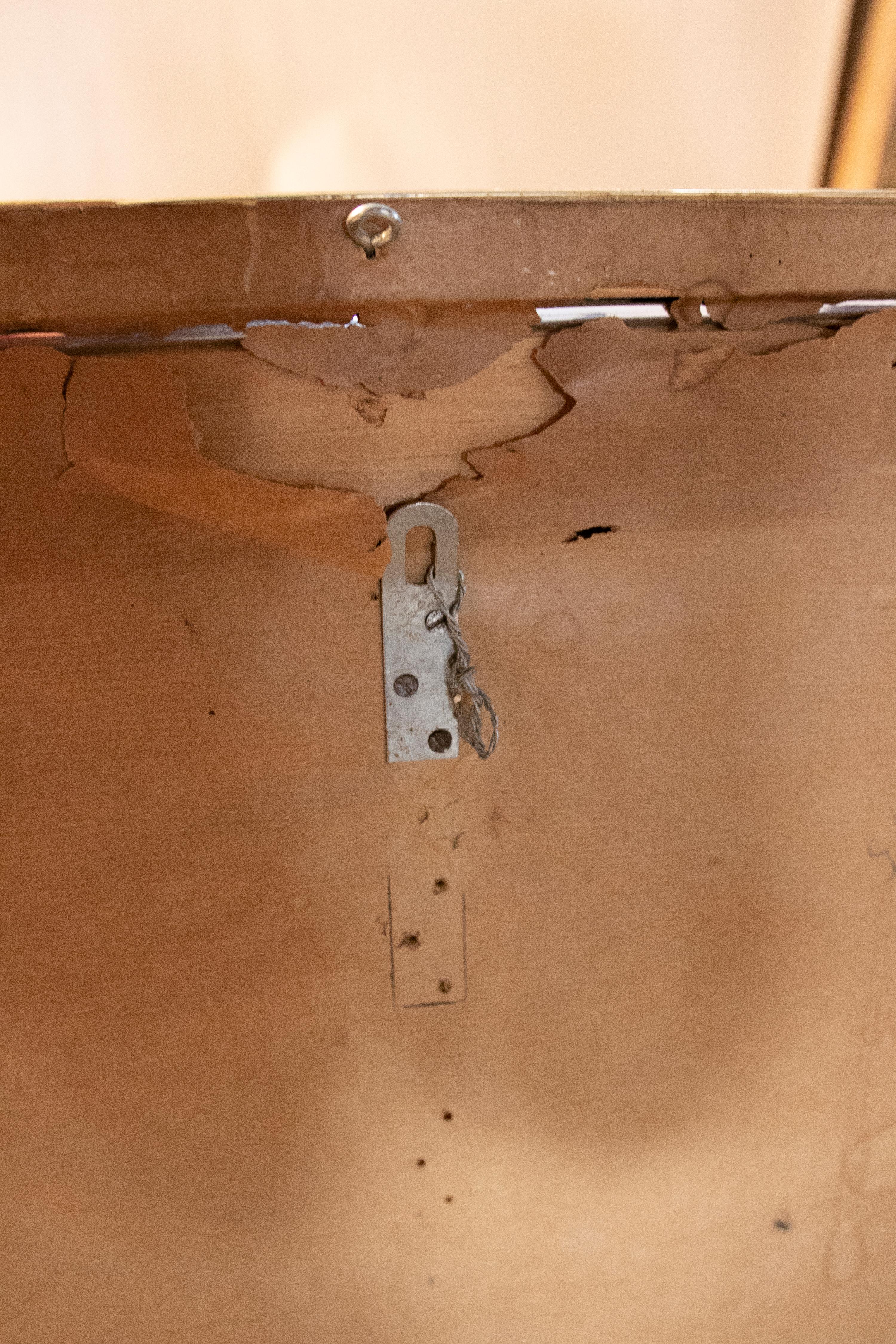 Specchio in ottone e acciaio in stile arabo, intarsiato con cristalli colorati in vendita 13