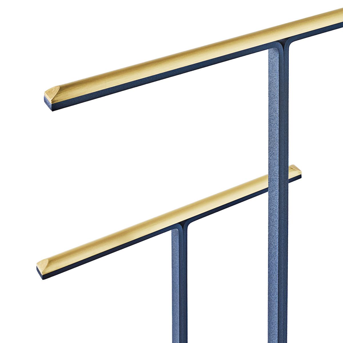 The Valet stand is made by bending and joining two steel profiles and fusing them to a 1/4