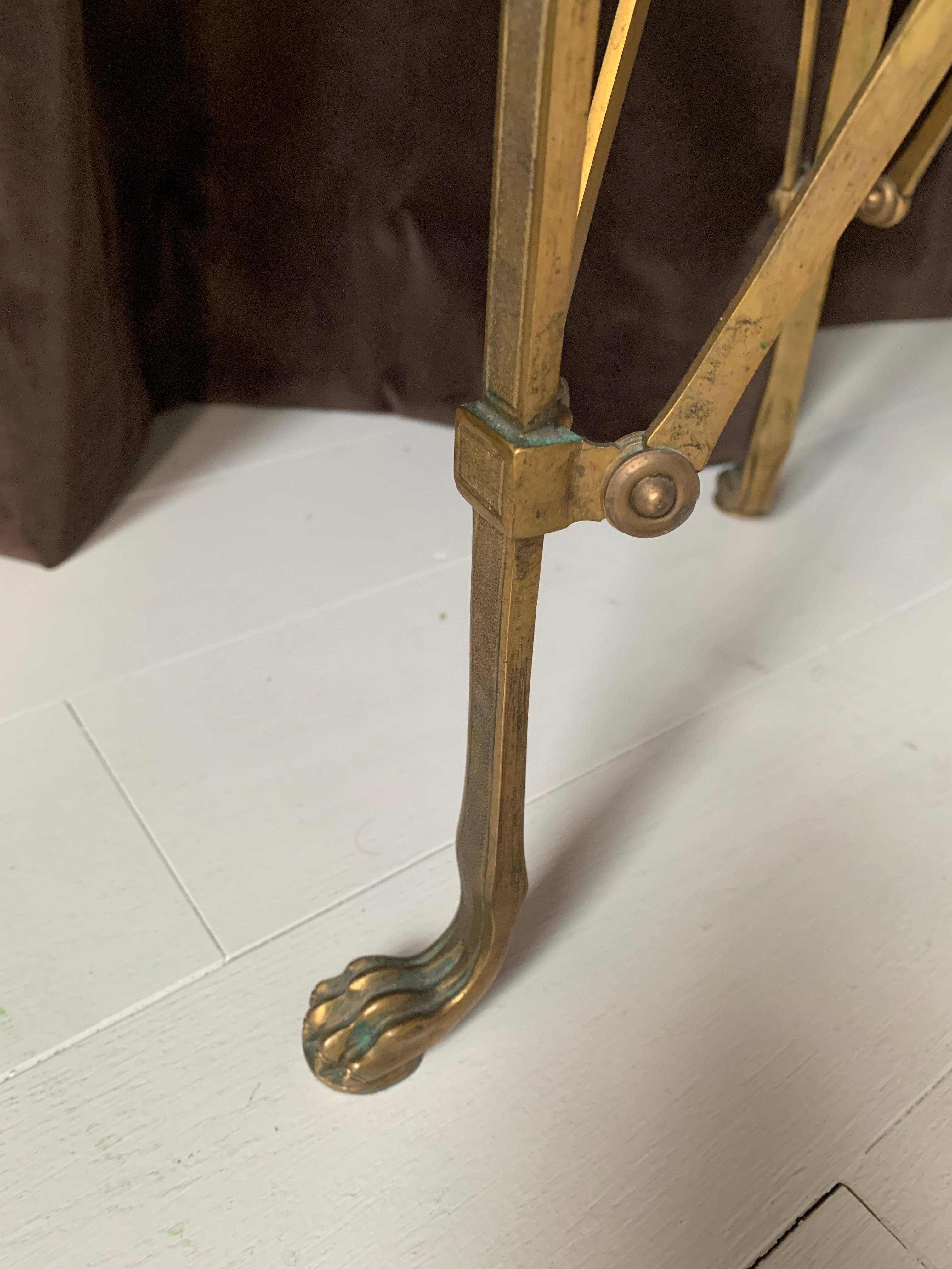 Mid-20th Century Brass and Stone Neoclassical Guéridon Style Side Table