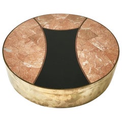 Brass and Stone Veneered Box by Maitland Smith, 1970s