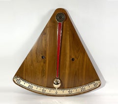Brass and Teak Ships Inclinometer