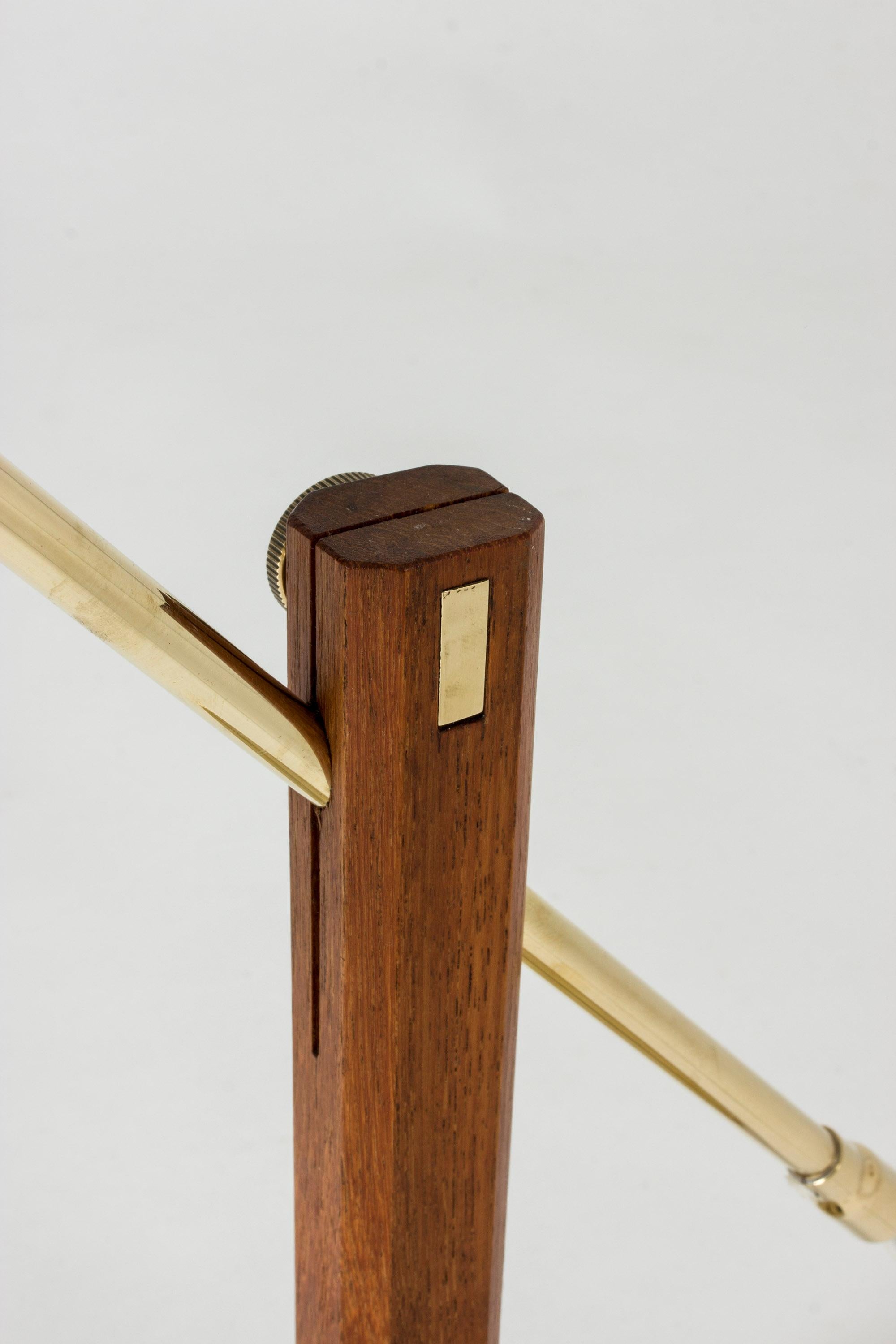 Brass and Teak Table Lamp by Hans Bergström 1