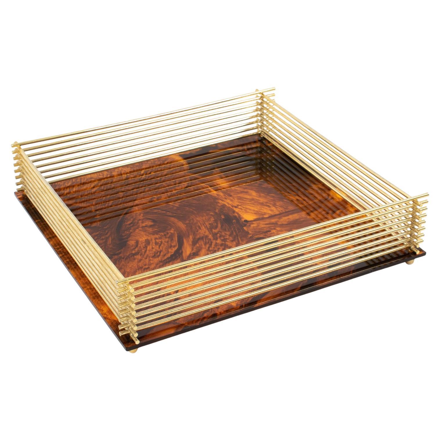 Elegant Brass Tray Hammered, 1970s at 1stDibs