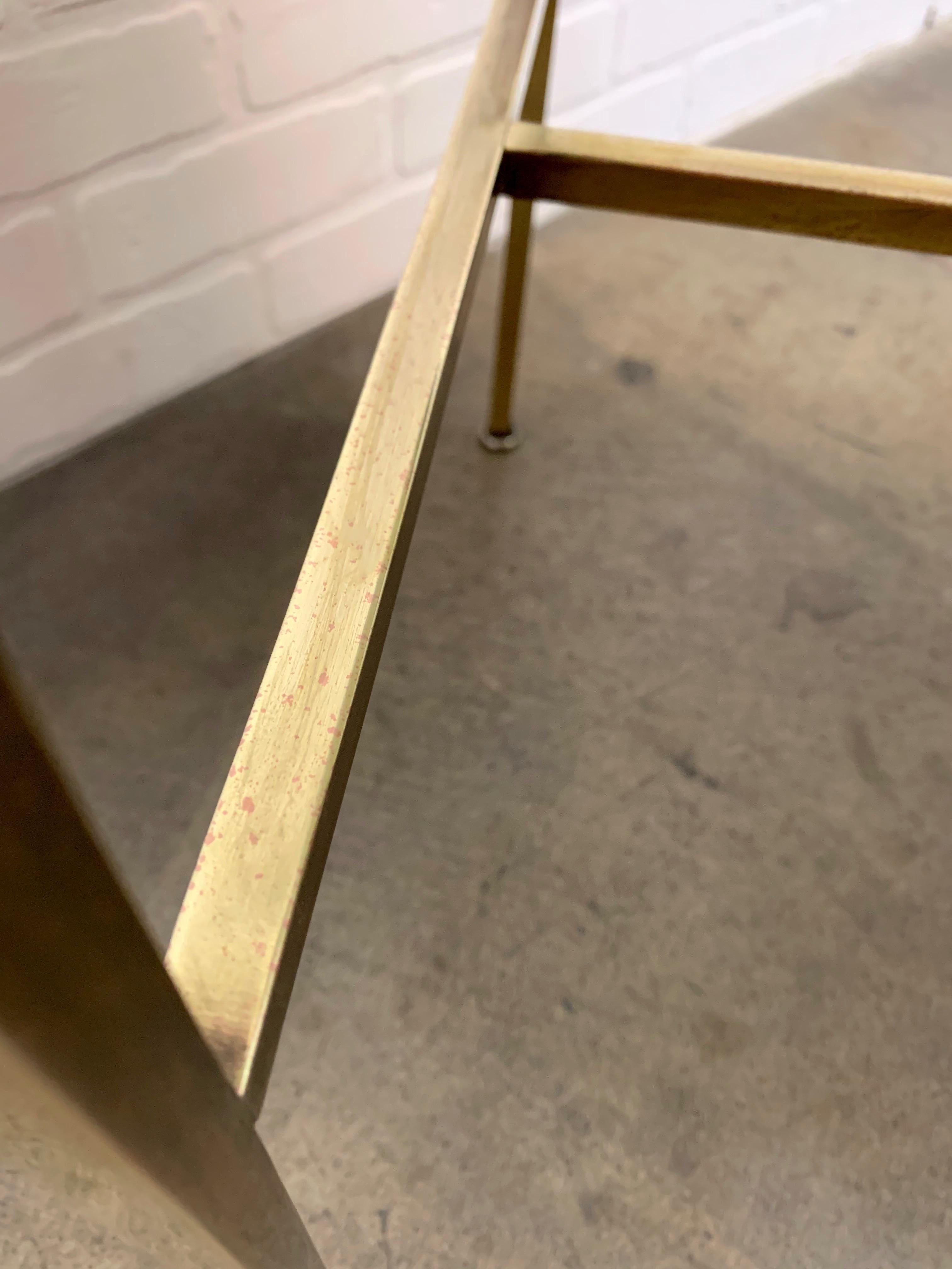Brass and Vitrolite Console Table by Paul McCobb 3
