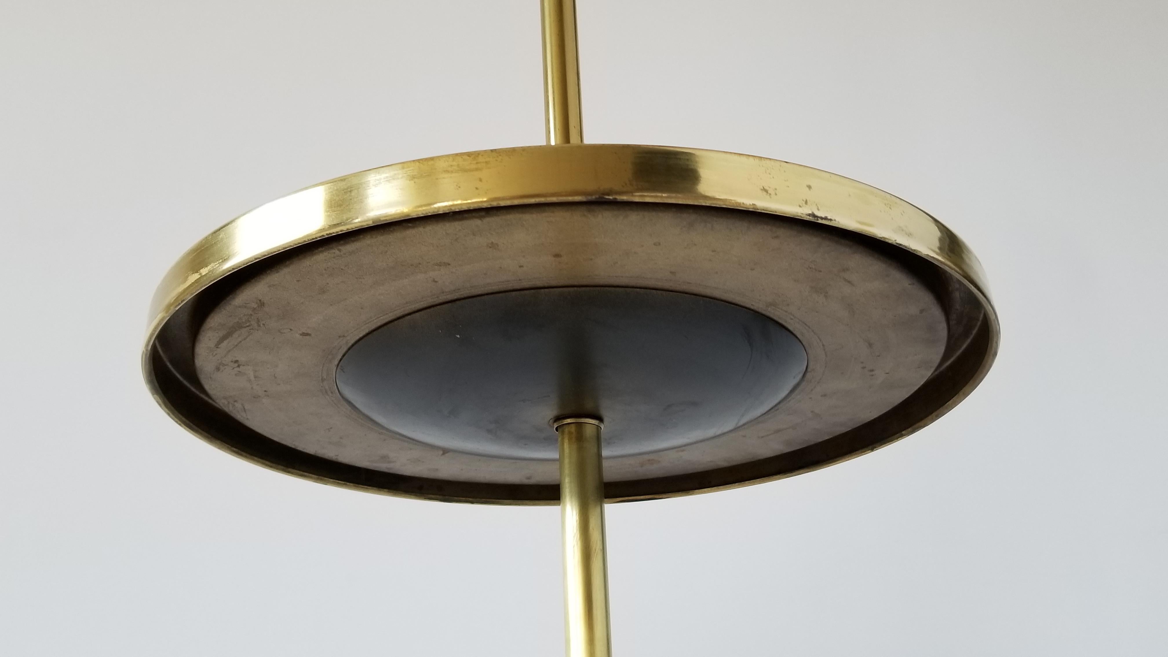 Brass and Walnut Floor Lamp by Gerald Thurston , 1950s, USA 4