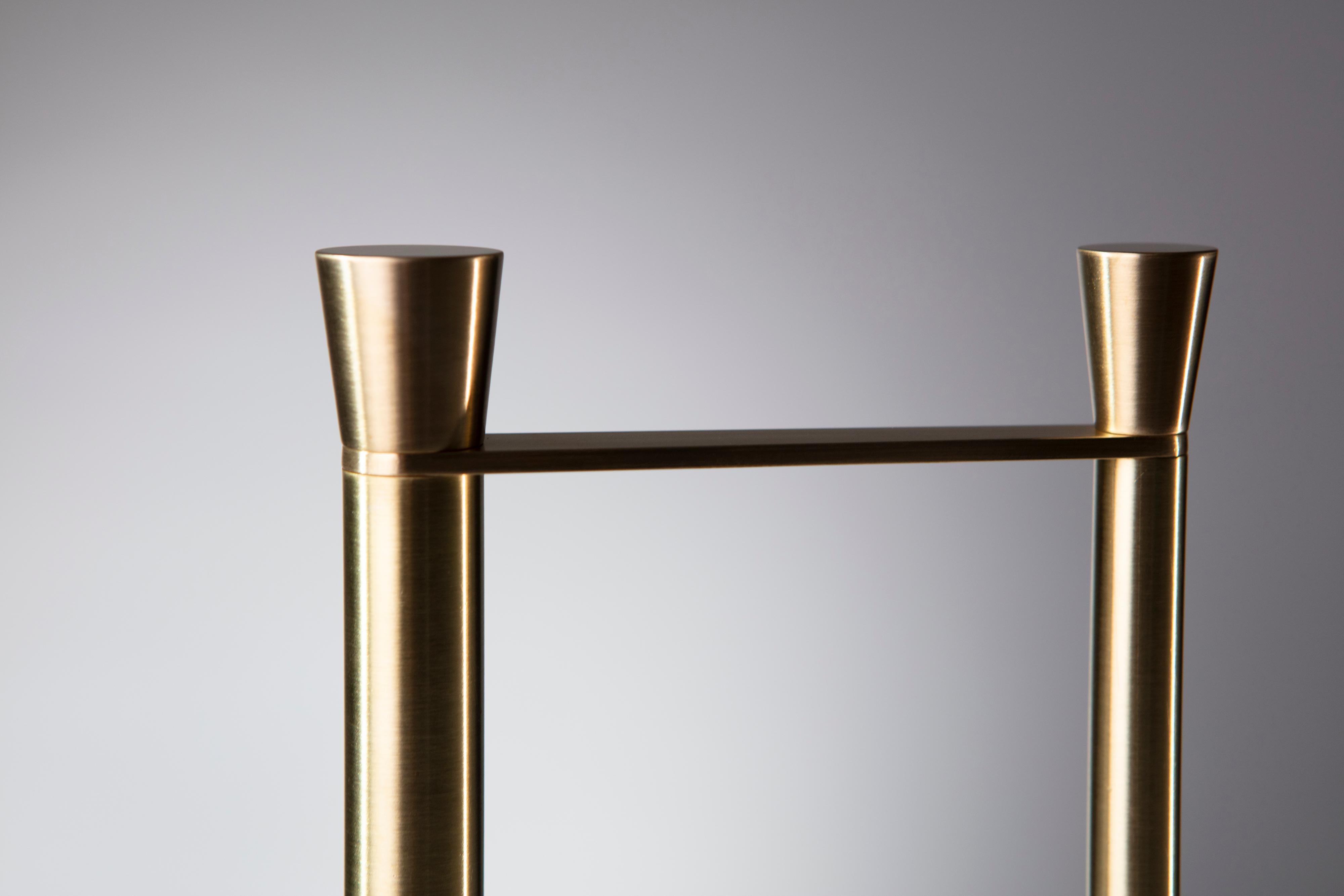 American Brass and Walnut Paper Towel Holder