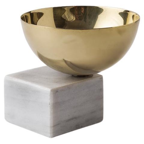 Nimbo Brass & White Marble Mini Bowl 