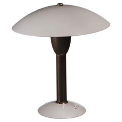 Brass and White Metal Table Lamp
