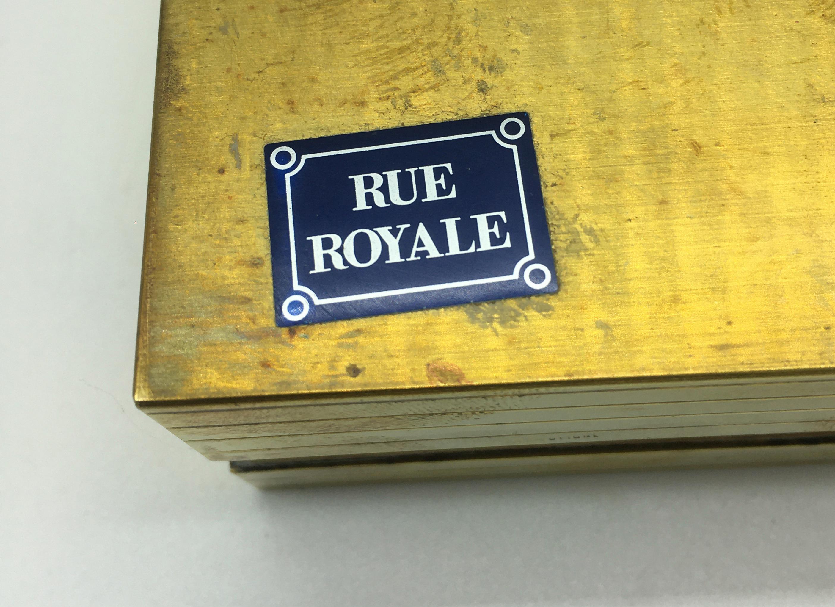 Brass and Wood 1970s Glam Box by Rue Royale 1