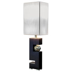 Latón y Madera  "Lámpara de mesa "Diomede