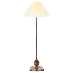 Lampadaire en laiton et Wood Wood